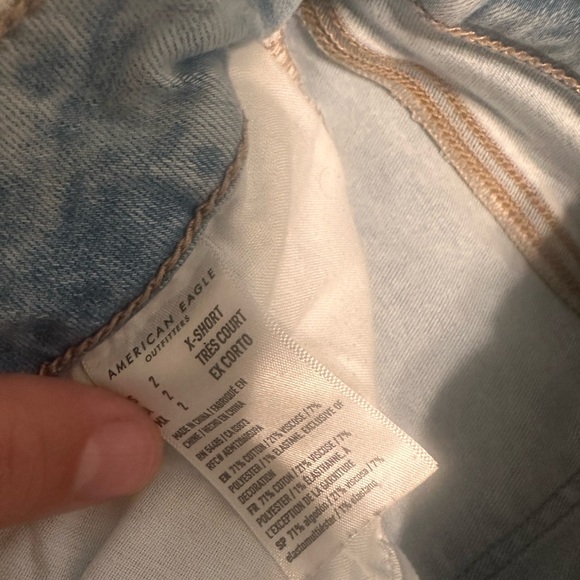 AE light wash no holes high rise jegging 2 x-short - Picture 4 of 4